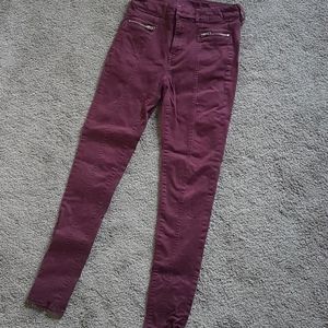 Burgundy jeans